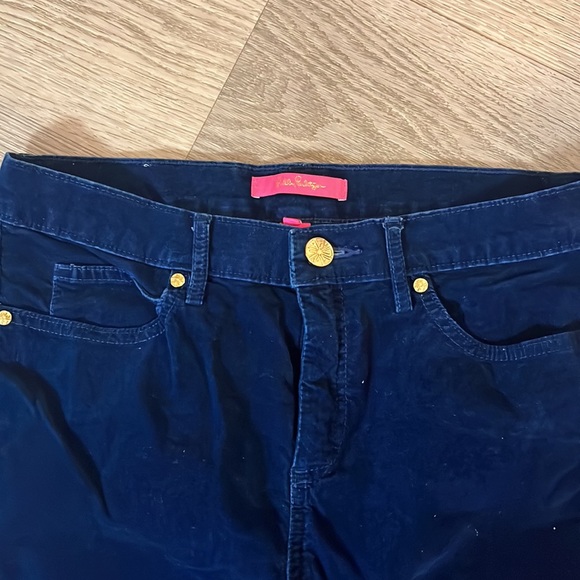 Blue velvet pants - Picture 2 of 4